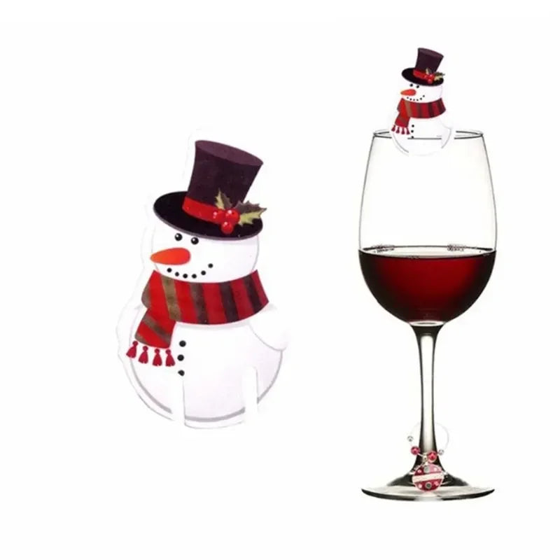 Étiquettes décoratives de Noël pour verres