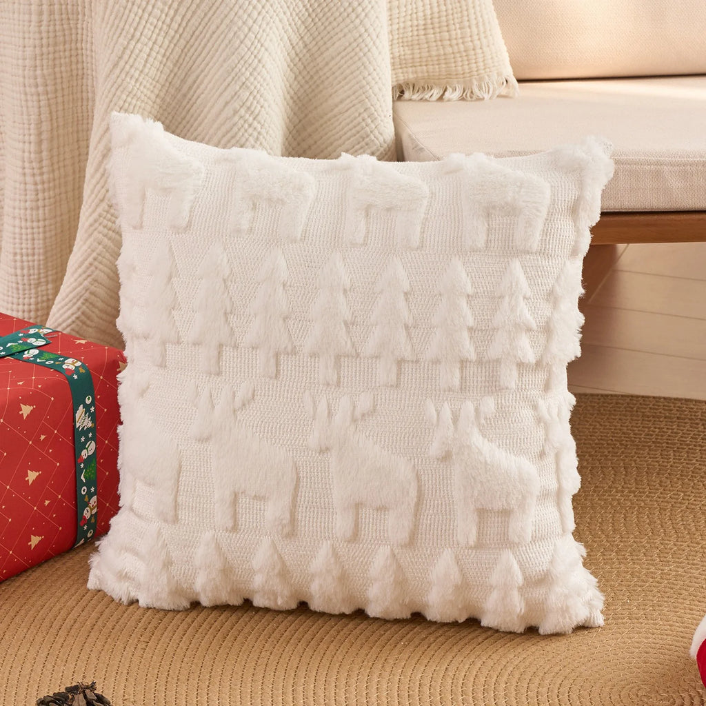 Taie d'oreiller motifs 3D de Noël